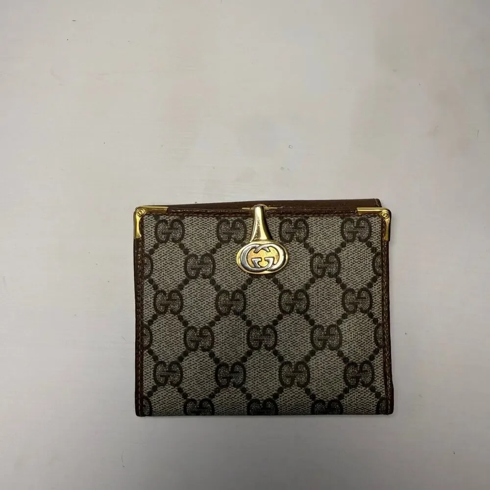 Vintage Gucci GG Monogram Bi-fold Wallet